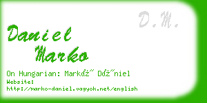 daniel marko business card